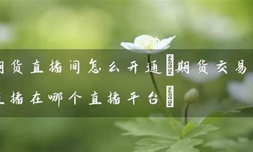 直播间期货交易(直播间期货)_https://www.ccit-cctv.com_科创吧_第1张