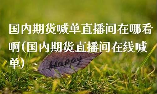 国内期货节目直播在哪看(国内期货节目直播在哪看啊)(期货交易直播在哪个直播平台)_https://www.ccit-cctv.com_科创板_第1张
