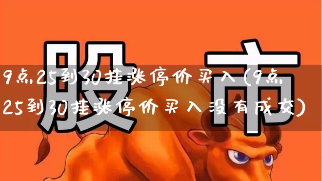 9点25到30挂涨停价买入(9点25到30挂涨停价买入没有成交)_https://www.ccit-cctv.com_北交所_第1张