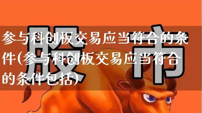 参与科创板交易应当符合的条件(参与科创板交易应当符合的条件包括)_https://www.ccit-cctv.com_上交所_第1张
