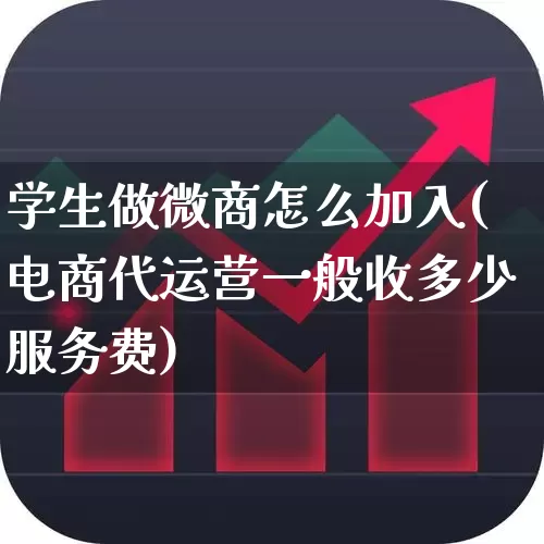 学生做微商怎么加入(电商代运营一般收多少服务费)_https://www.ccit-cctv.com_科创板_第1张