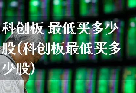 科创板 最低买多少股(科创板最低买多少股)_https://www.ccit-cctv.com_科创板_第1张