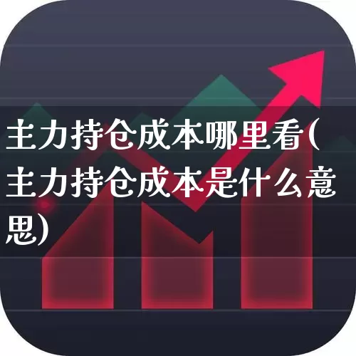 主力持仓成本哪里看(主力持仓成本是什么意思)_https://www.ccit-cctv.com_深交所_第1张