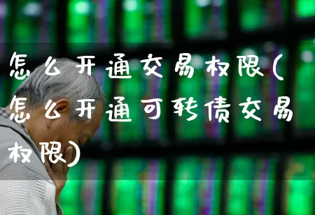 怎么开通交易权限(怎么开通可转债交易权限)_https://www.ccit-cctv.com_深交所_第1张