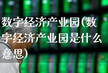 数字经济产业园(数字经济产业园是什么意思)_https://www.ccit-cctv.com_北交所_第1张