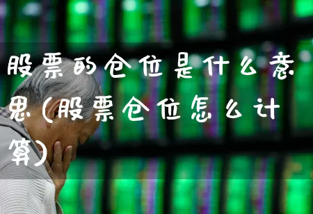 股票的仓位是什么意思(股票仓位怎么计算)_https://www.ccit-cctv.com_上交所_第1张