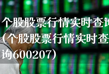 个股股票行情实时查询(个股股票行情实时查询600207)_https://www.ccit-cctv.com_创业板_第1张