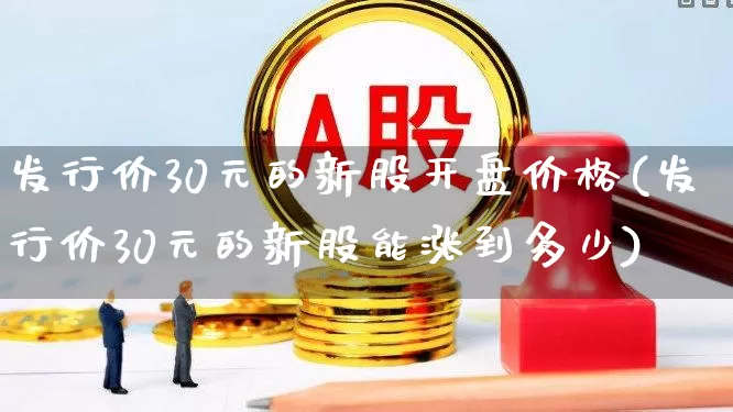 发行价30元的新股开盘价格(发行价30元的新股能涨到多少)_https://www.ccit-cctv.com_上交所_第1张
