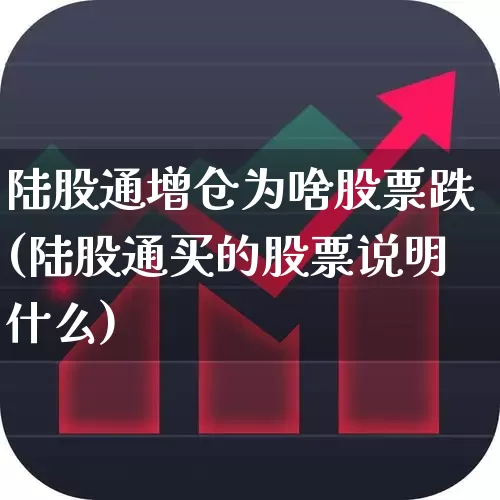 陆股通增仓为啥股票跌(陆股通买的股票说明什么)_https://www.ccit-cctv.com_上交所_第1张