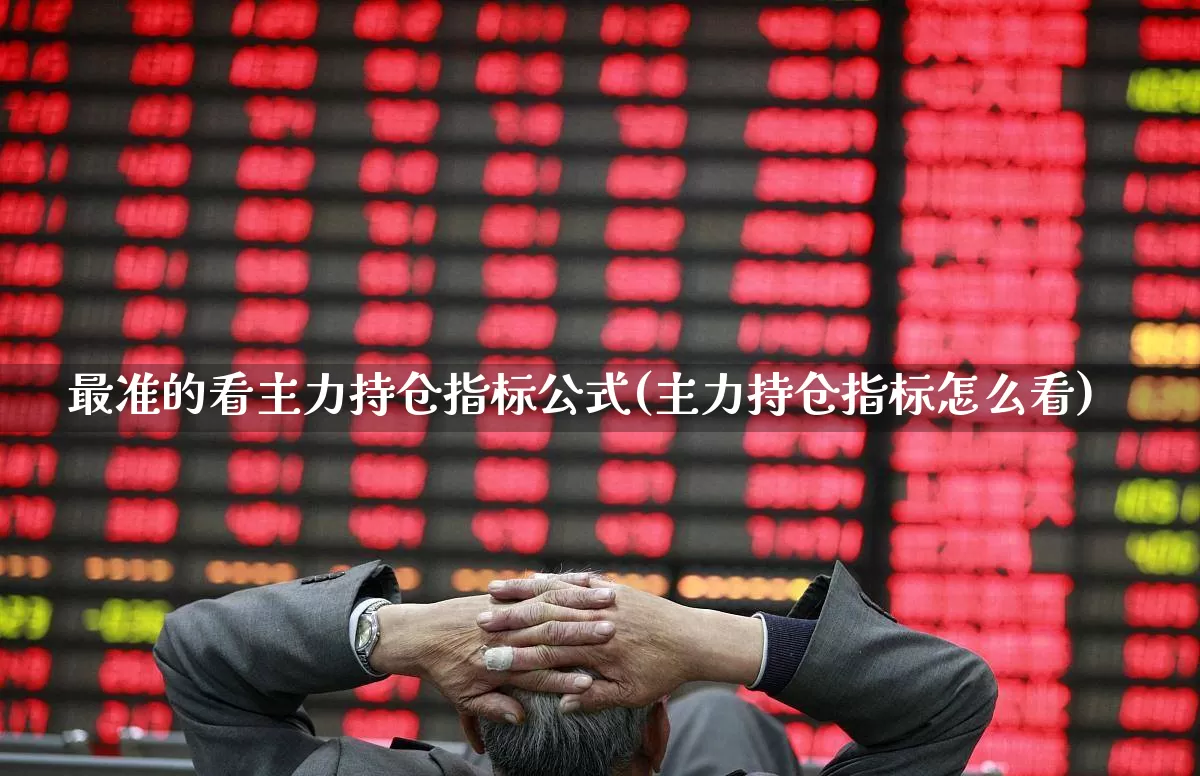 最准的看主力持仓指标公式(主力持仓指标怎么看)_https://www.ccit-cctv.com_深交所_第1张