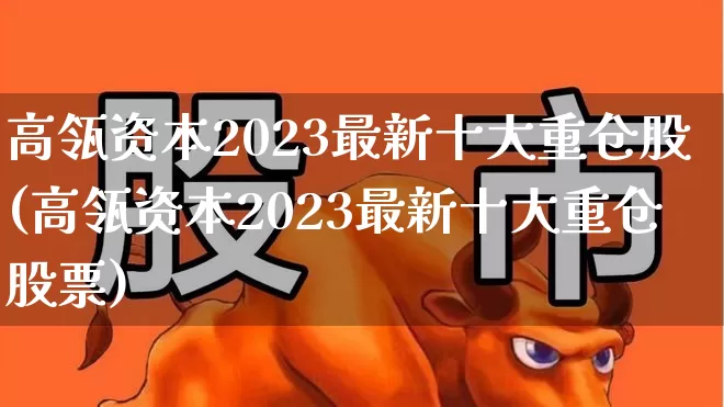 高瓴资本2023最新十大重仓股(高瓴资本2023最新十大重仓股票)_https://www.ccit-cctv.com_北交所_第1张
