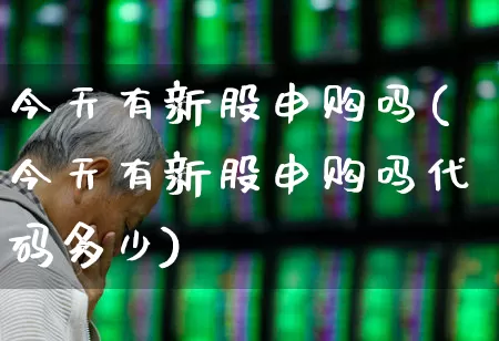 今天有新股申购吗(今天有新股申购吗代码多少)_https://www.ccit-cctv.com_北交所_第1张