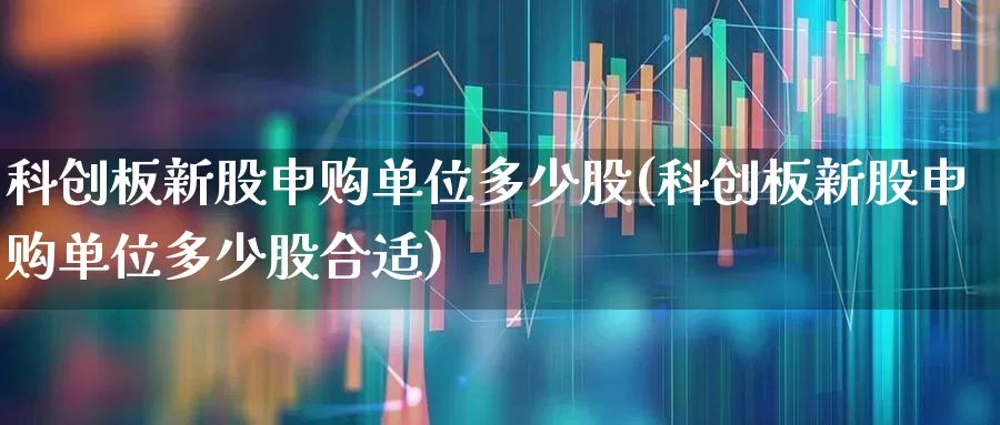 科创板新股申购单位多少股(科创板新股申购单位多少股合适)_https://www.ccit-cctv.com_科创板_第1张