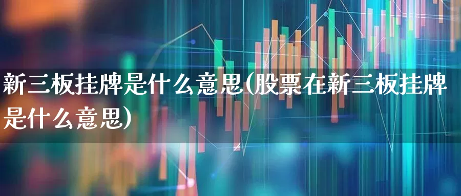 新三板挂牌是什么意思(股票在新三板挂牌是什么意思)_https://www.ccit-cctv.com_上交所_第1张