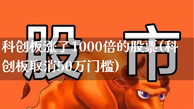 科创板涨了1000倍的股票(科创板取消50万门槛)_https://www.ccit-cctv.com_深交所_第1张