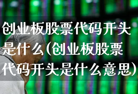 创业板股票代码开头是什么(创业板股票代码开头是什么意思)_https://www.ccit-cctv.com_上交所_第1张