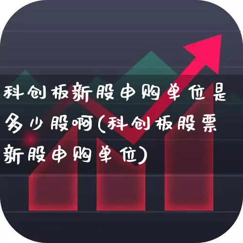 科创板新股申购单位是多少股啊(科创板股票新股申购单位)_https://www.ccit-cctv.com_深交所_第1张