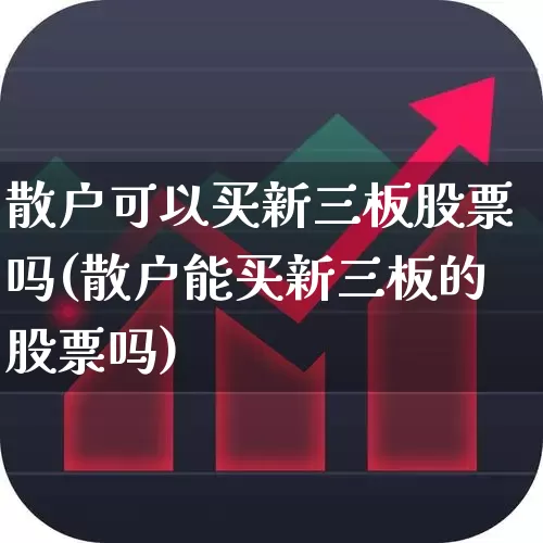 散户可以买新三板股票吗(散户能买新三板的股票吗)_https://www.ccit-cctv.com_深交所_第1张