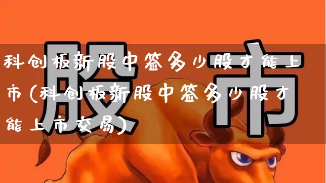 科创板新股中签多少股才能上市(科创板新股中签多少股才能上市交易)_https://www.ccit-cctv.com_创业板_第1张