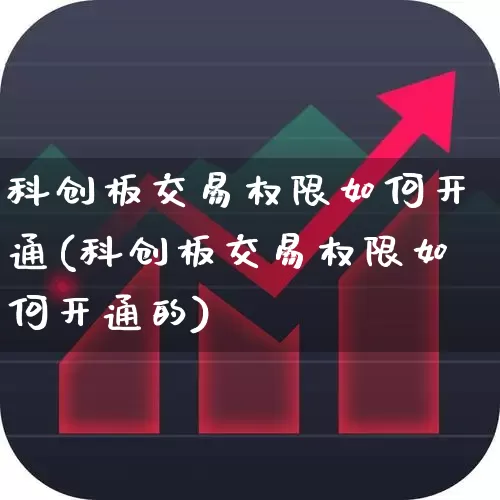 科创板交易权限如何开通(科创板交易权限如何开通的)_https://www.ccit-cctv.com_科创板_第1张