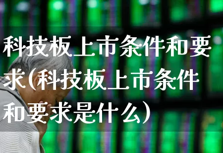 科技板上市条件和要求(科技板上市条件和要求是什么)_https://www.ccit-cctv.com_北交所_第1张
