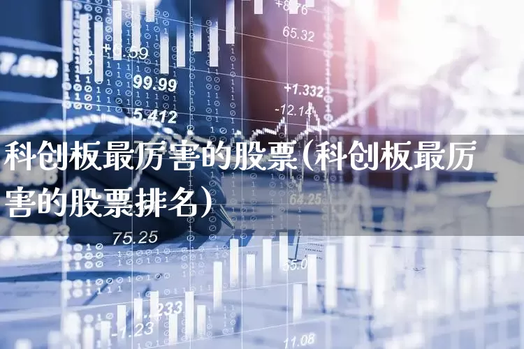 科创板最厉害的股票(科创板最厉害的股票排名)_https://www.ccit-cctv.com_科创板_第1张