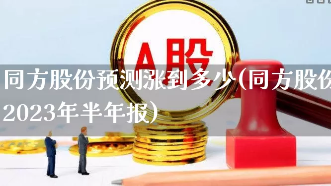 同方股份预测涨到多少(同方股份2023年半年报)_https://www.ccit-cctv.com_创业板_第1张