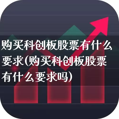 购买科创板股票有什么要求(购买科创板股票有什么要求吗)_https://www.ccit-cctv.com_深交所_第1张