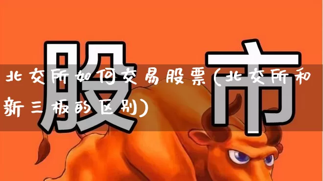 北交所如何交易股票(北交所和新三板的区别)_https://www.ccit-cctv.com_科创板_第1张