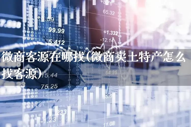 微商客源在哪找(微商卖土特产怎么找客源)_https://www.ccit-cctv.com_深交所_第1张