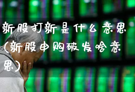 新股打新是什么意思(新股申购破发啥意思)_https://www.ccit-cctv.com_北交所_第1张