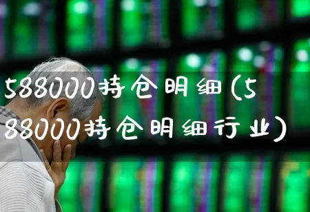 588000持仓明细(588000持仓明细行业)_https://www.ccit-cctv.com_上交所_第1张