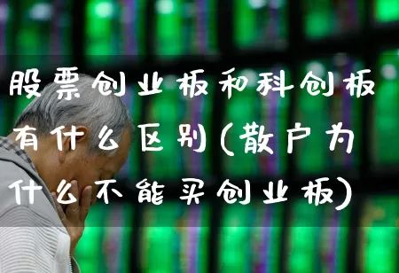 股票创业板和科创板有什么区别(散户为什么不能买创业板)_https://www.ccit-cctv.com_创业板_第1张
