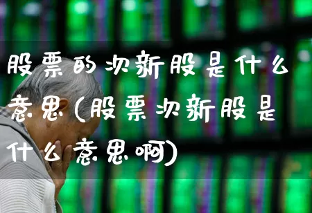 股票的次新股是什么意思(股票次新股是什么意思啊)_https://www.ccit-cctv.com_科创板_第1张