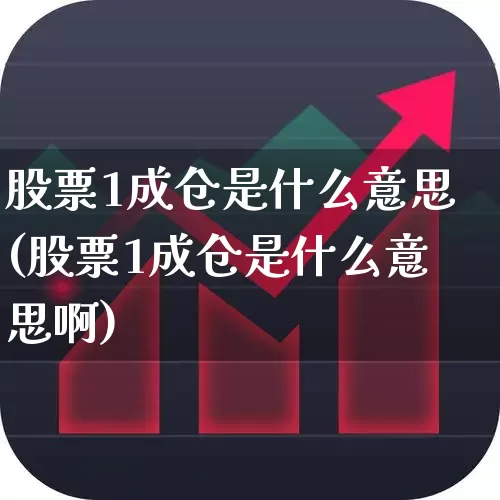 股票1成仓是什么意思(股票1成仓是什么意思啊)_https://www.ccit-cctv.com_深交所_第1张