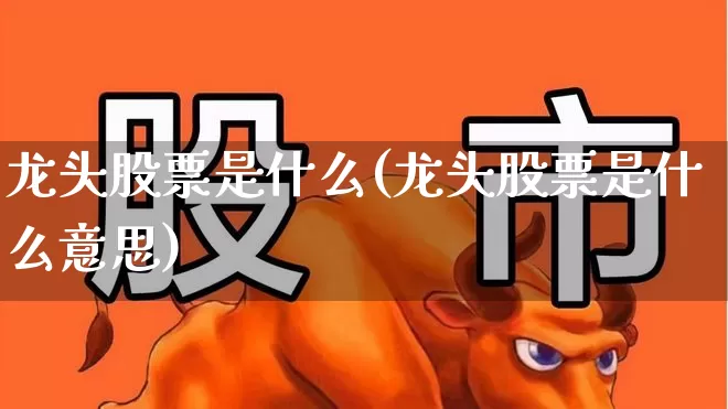 龙头股票是什么(龙头股票是什么意思)_https://www.ccit-cctv.com_上交所_第1张