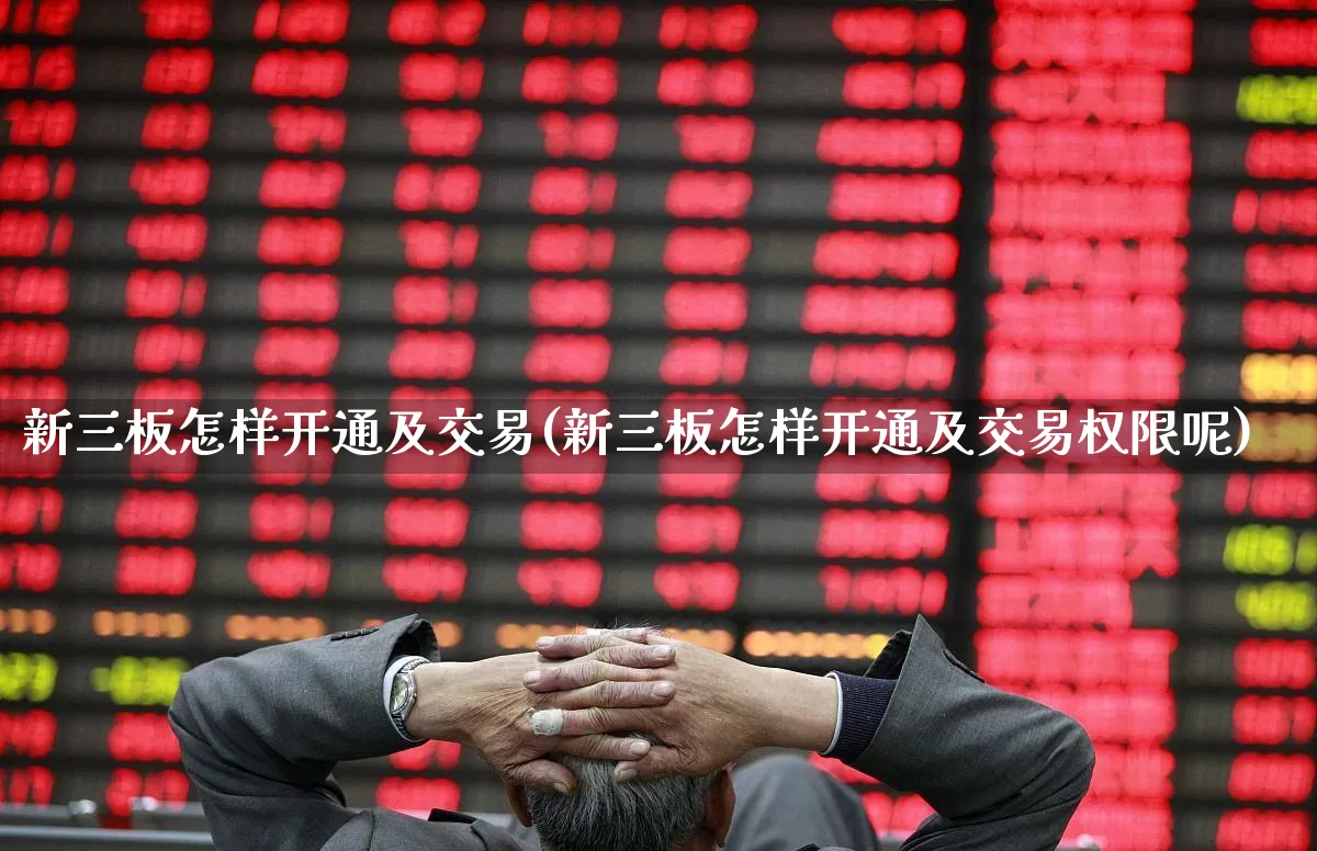 新三板怎样开通及交易(新三板怎样开通及交易权限呢)_https://www.ccit-cctv.com_科创板_第1张