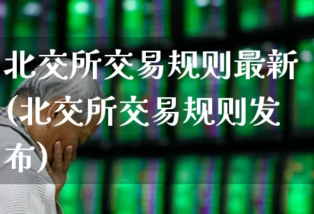 北交所交易规则最新(北交所交易规则发布)_https://www.ccit-cctv.com_深交所_第1张