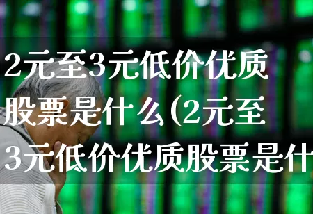 2元至3元低价优质股票是什么(2元至3元低价优质股票是什么意思)_https://www.ccit-cctv.com_上交所_第1张